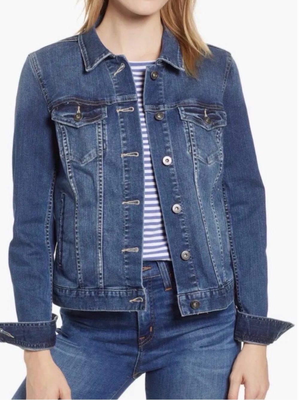 Two by Vince Camuto Medium Blue Denim Jacket